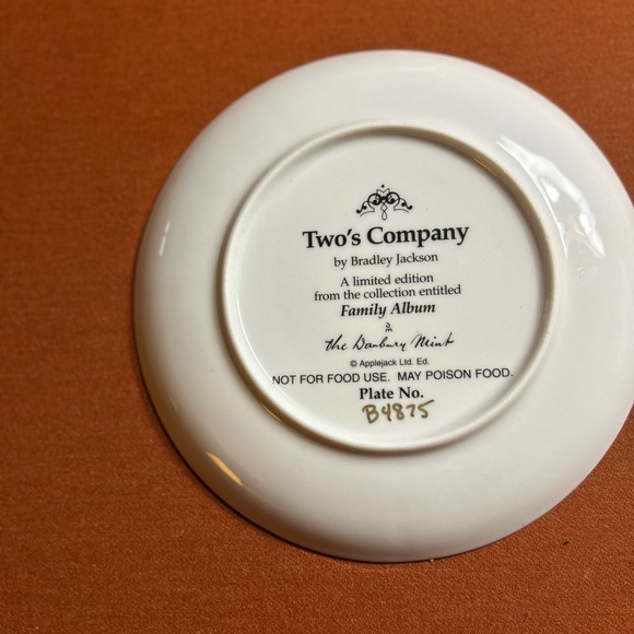 Two's Company White Decorative Plate - Picture 1 of 2